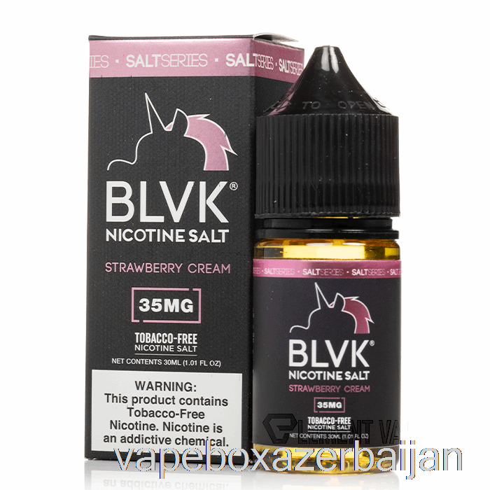 Vape Smoke Strawberry Cream Nicotine SALT - BLVK - 30mL 35mg